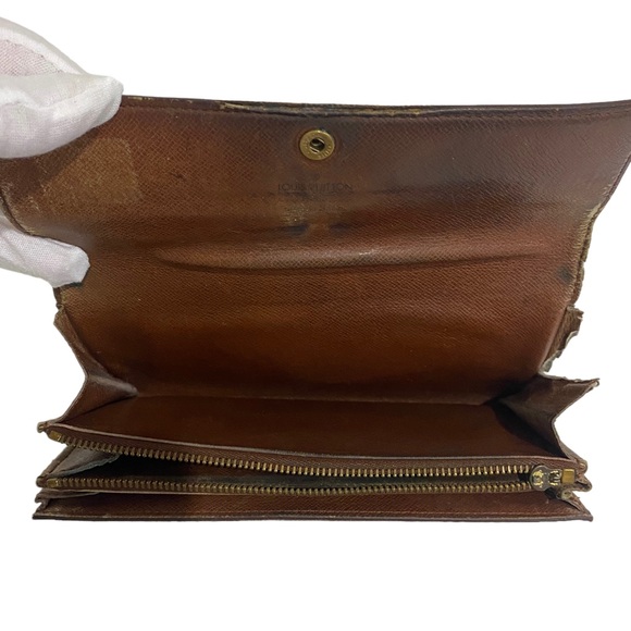 LV Louis Vuitton Monogram Sarah Long Bifold Wallet - monogram - Damaged Flawed - Picture 8 of 13